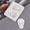 Aomily Skull Shaped Silicone Molds Tricky Halloween DIY Handmade Fondant Cake Mold Sugar Craft Chocolate Moulds Tools Cake Decor ► Photo 2/6