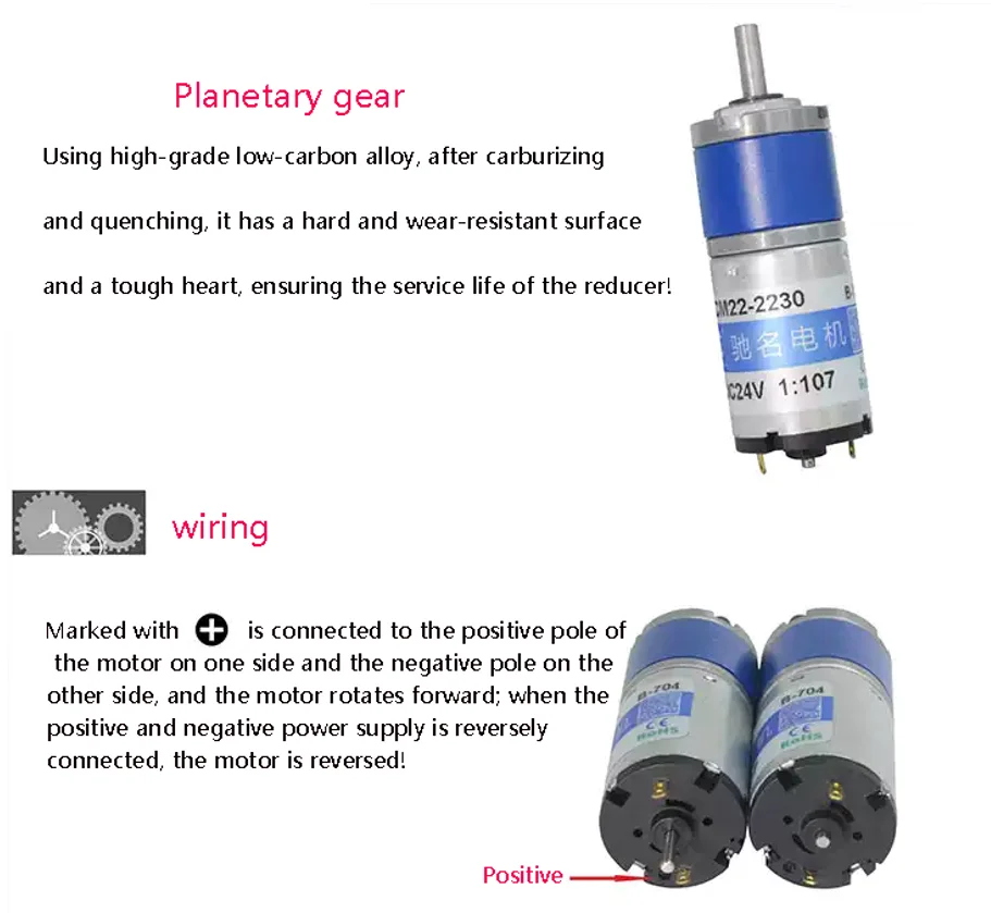 CM22-2230 Mini 22mm Planetengetriebemotor Elektronisches Parksystem 12V24V DC Getriebemotor – Detail 8