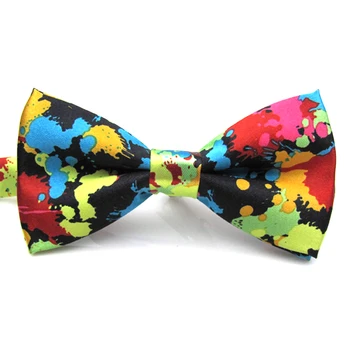 

Bow Tie Charming Adjustable Colorful Butterfly Printing Men Bow Ties Wedding
