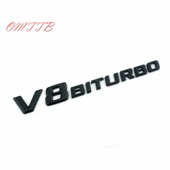 

3D ABS V8 BITURBO Logo Emblem Badge Auto Rear Side Car Sticker for Benz BMW VW Hyundai Mazda Chevrolet Skoda kia Car-styling