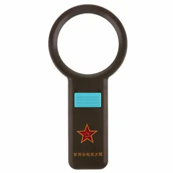 

​6X Magnifying Glass with LED Light Lamp Magnifier Jewelers Mini Plastic Handheld Glass Eye Loupe Lens for Reading Looking