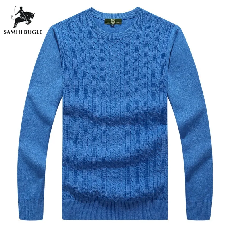 Mens Sweaters for 2019 Autumn Sweater Men High-quality Black Pullover Sweater O-neck Casual Keep Warm Sweater Knitting