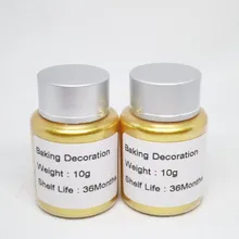 20g אכיל זהב אבקת מוס עוגת פונדנט Macaron שוקולד קישוט גליטר אבקת כסף פרל אבקת אפיית צבע אבק(China)