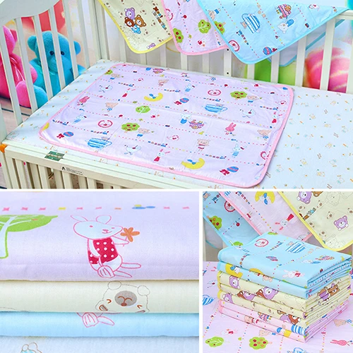 Newborn Baby Urine Mat Waterproof Urine Mat Cover Cartoon Cotton Reusable Washable Changing Pad