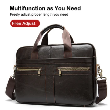

XDBOLO Leather Briefcase Business Handbag Genuine Leather Messnger Bags Men's Shoulder Bag for Laptop Bags Wholesale