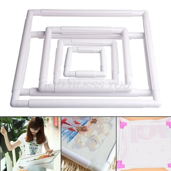 

Handhold Square Shape Embroidery Plastic Frame Hoop Cross Stitch Craft DIY Tool Drop Shipping