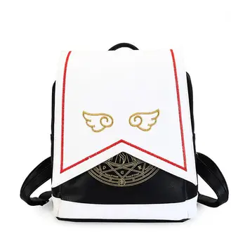 

Japanese Comic Card Captor Sakura Wings Schoold Backpack Magical Card girl sakura Cosplay Backpack Sakura Wings bag