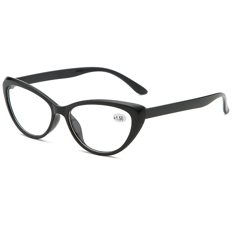 1,0+ 1,5+ 2,0+ 2,5+ 3,0+ 3,5+ 4,0 ретро в форме кошачьих глаз очки для чтения женщин и мужчин прозрачные линзы пресбиопические Рецептурные очки с диоптрий - Цвет оправы: C1