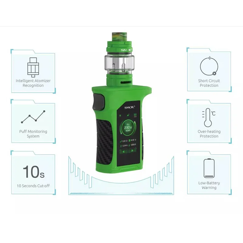 Новая электронная сигарета SMOK MAG P3 Kit 230W Box MOD с испарителем TFV16 емкостью 9