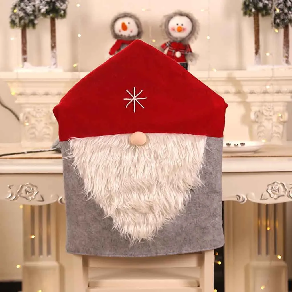 Dinner Chair Cover christmas decorations for home wedding Party Christmas Decor Santa Claus Table Hat christmas chair covers Red