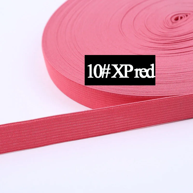 10 XP red 40 м сплошной Цвет Дешевые Блестящий складной эластичный враг повязка из спандекса Детская повязка на голову для волос платье кружево отделка шитье 8/1" 20/25 мм - Цвет: 10 XP red