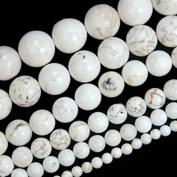 

Wholesale Genuine Magnesite Beads Howlite Beads 4mm 6mm 8mm 10mm 12mm 14 Round Gem Stone Loose Beads For Jewelry,1 of 15" strand
