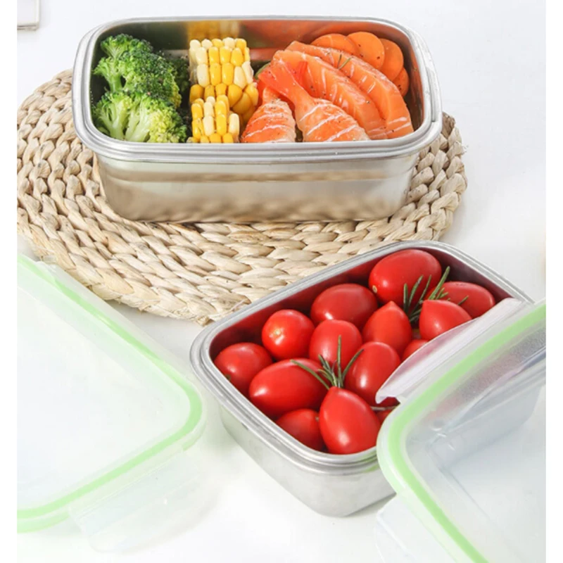 Нержавеющая сталь контейнер Коробки для обедов Bento активного отдыха путешествия пикника на размещение Еда закуски контейнер для хранения
