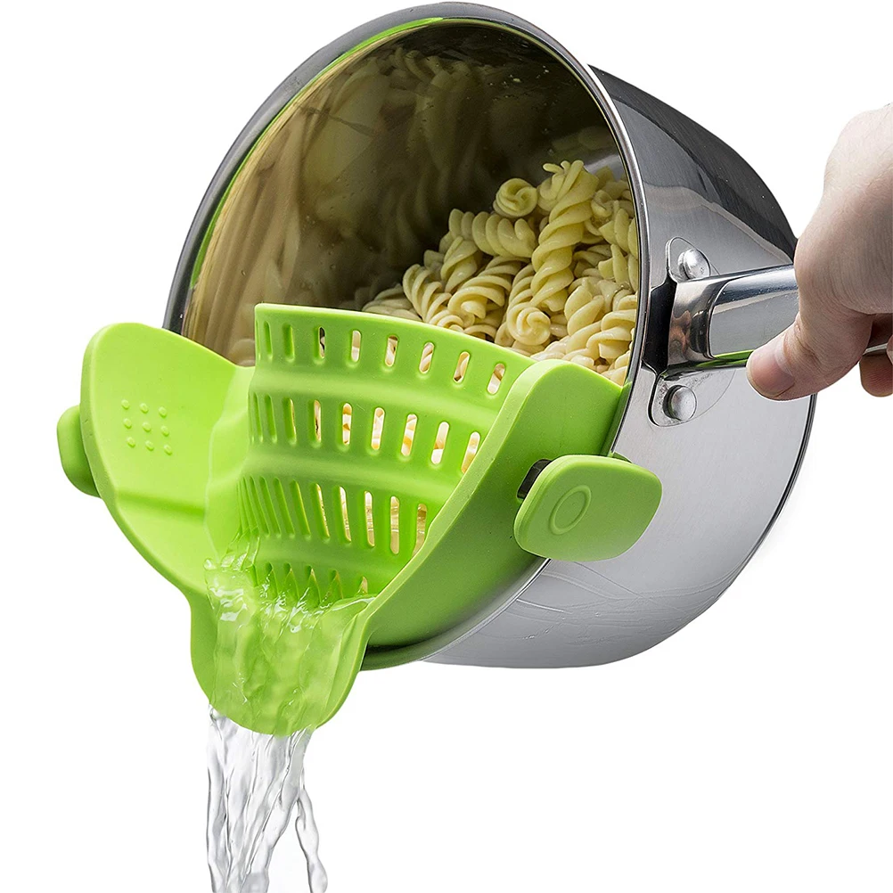 Silicone Food Strainer Clipkitchen Accessories Strainer Clip Colander For Noodles Food Container