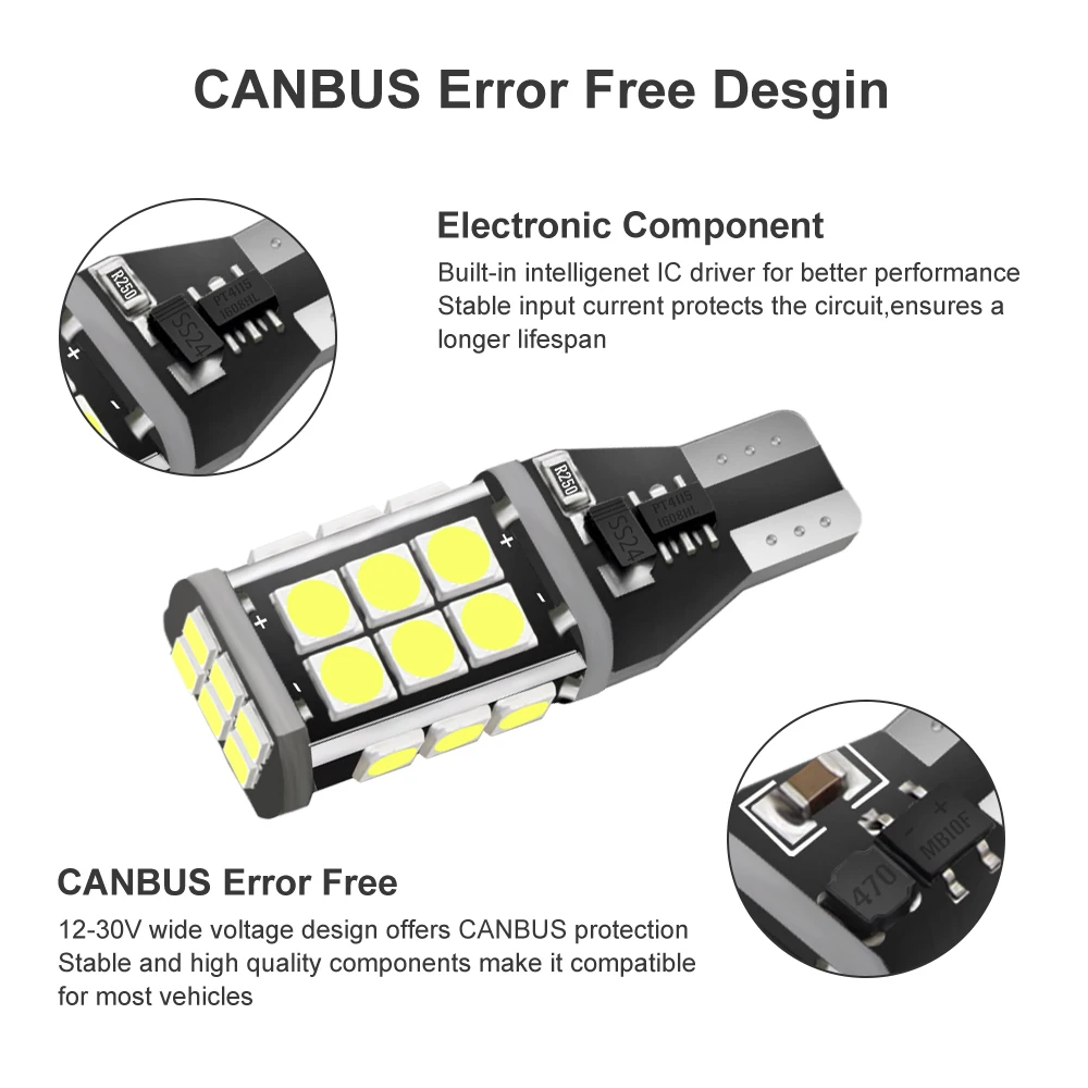 1 шт. Canbus 921 T15 W16W светодиодный лампы автомобильная резервная копия светильник для BMW E60 E90 E91 Ford Fiesta Fusion фокус Mazda 3 5 6 CX-5