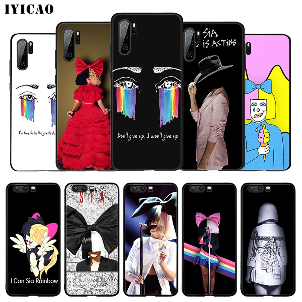 IYICAO Sia певица мягкий чехол для huawei P30 P20 P10 P9 P8 P Smart Z плюс 2019 Lite рro 2018 2017 2016 ТПУ |