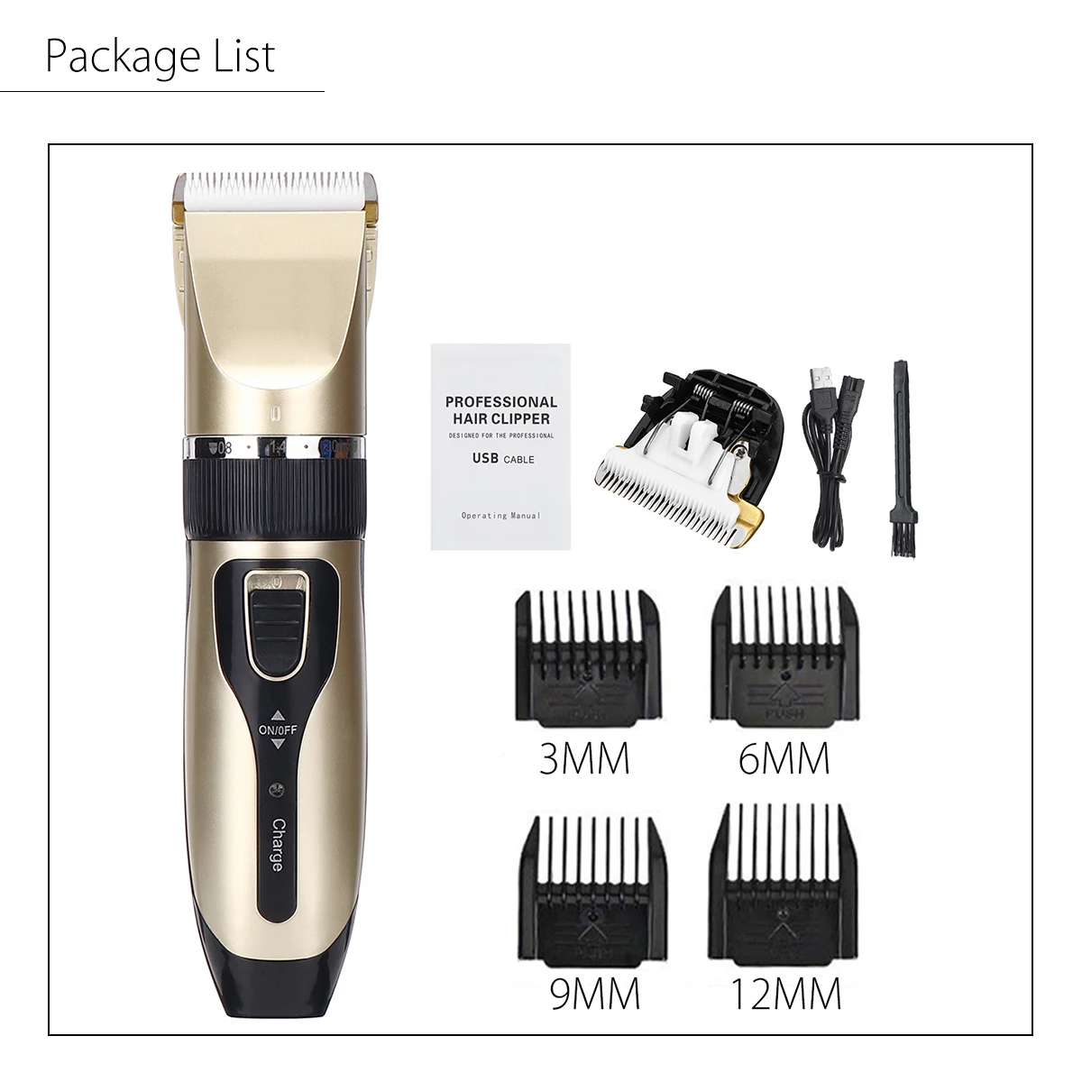 Mikayoo Pet Charging Electric Clippers,Pet Electric Shaver Cat and Dog Electric Hair Clipper,Dog Professional Beauty Trim Set Can Be Charged 
