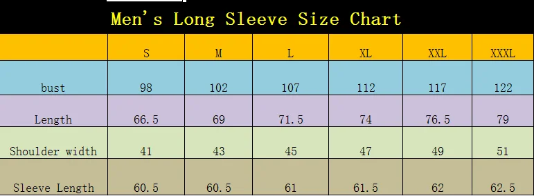 qiu  男长袖T尺码
