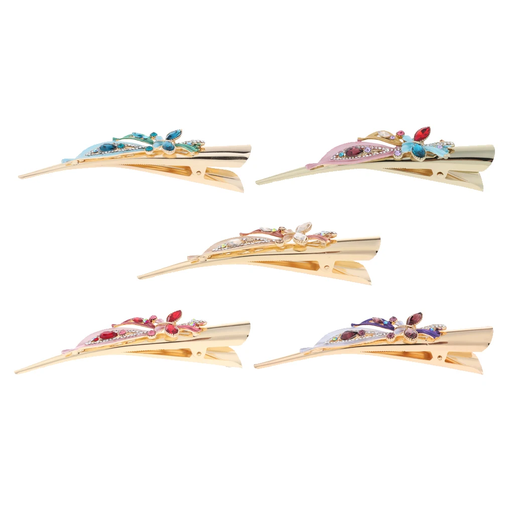 Large Rhinestones Alligator Hair Clips for Women Strong Hair Clamp Grips for Thick Hair