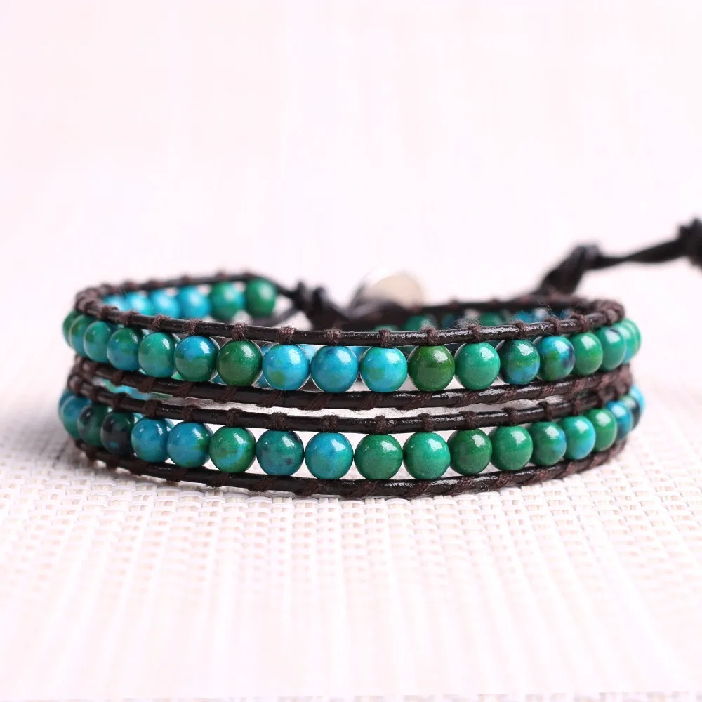 KELITCH Boho модные браслеты на запястье ювелирные изделия ручной работы очаровательные бисерные браслеты ювелирные изделия на кожаной веревочной цепочке регулируемые