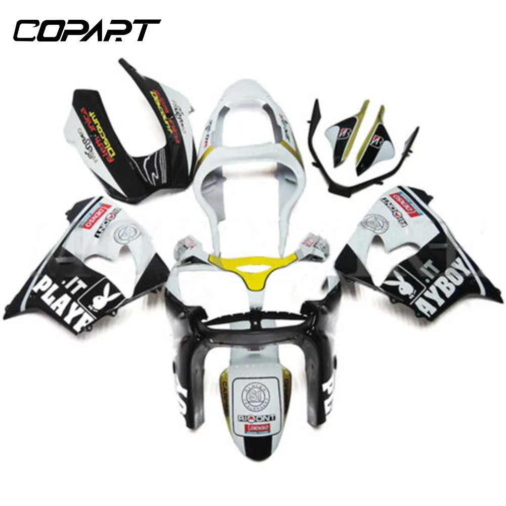 

ABS Complete Fairing Kit For Kawasaki Ninja ZX-9R ZX9R ZX 9R 2000 2001 Black White