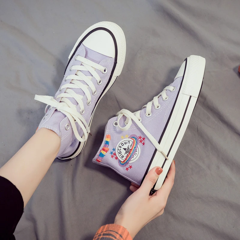 embroidered trainers womens