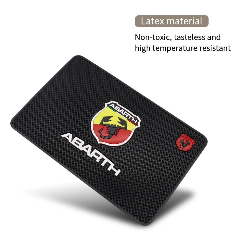

high quality Car Accessories 1PCS Car Ornament PVC Anti-Slip Mat Pad For Abarth Fiat- punto Abarth 124 125 500