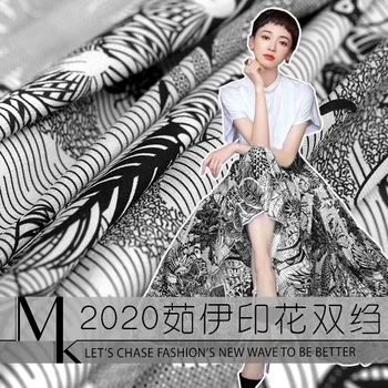 

135 cm width printed natural silk fabric silk double crepe fabric draped shirt dress fabric wholesale silk cloth