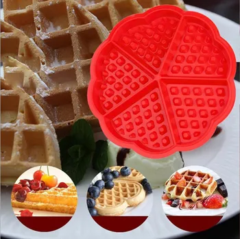 

Cake Baking Mould Mold Kitchen Silicone Mini Round Waffles Pan Cake Baking Mould Mold Waffle Tray