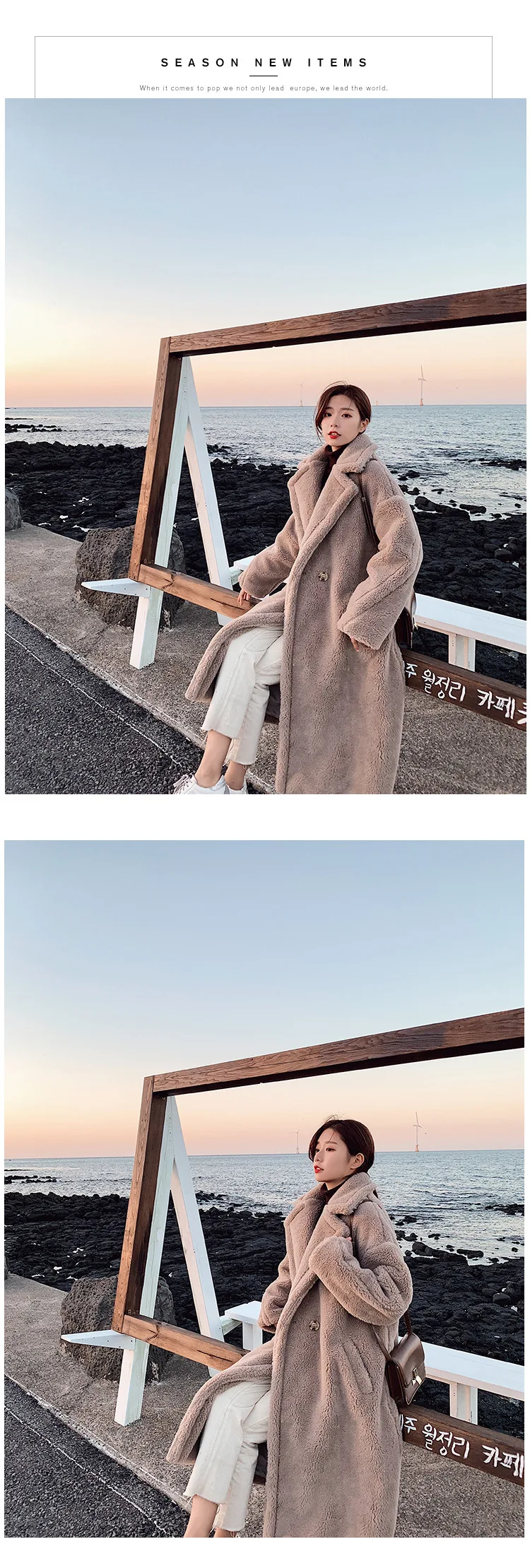Модное Длинное Пальто для фотосессии, зима, стиль, женское платье, Ретро стиль, лень, большой отворот, fang yang gao, шерстяное пальто