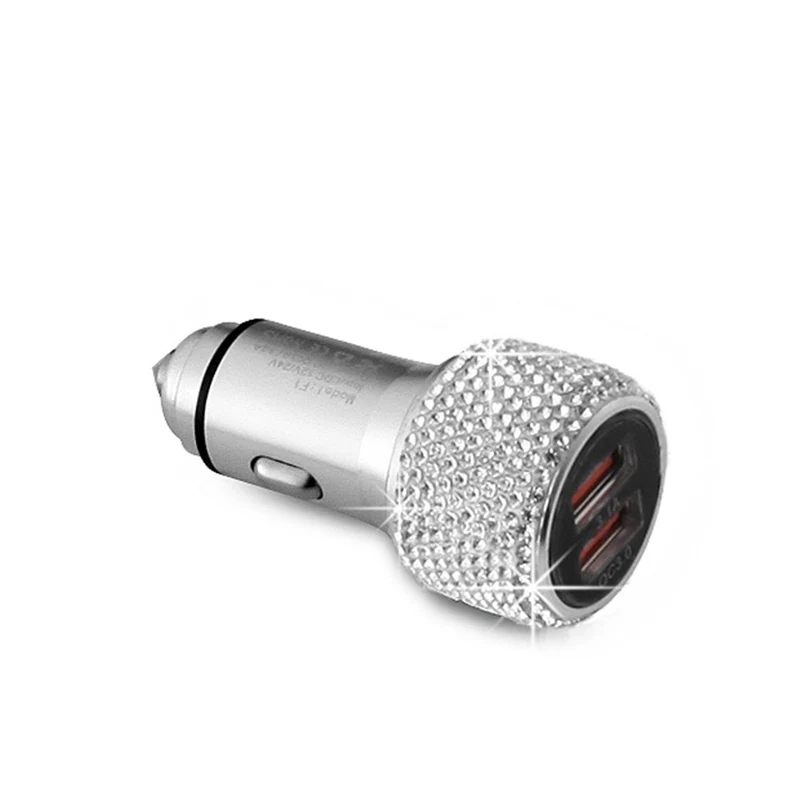 Алмазный Кристалл Двойной зарядное устройство USB линия Bling горный хрусталь автомобильного прикуривателя Универсальный кабель для передачи данных для iPhone Xiaomi huawei