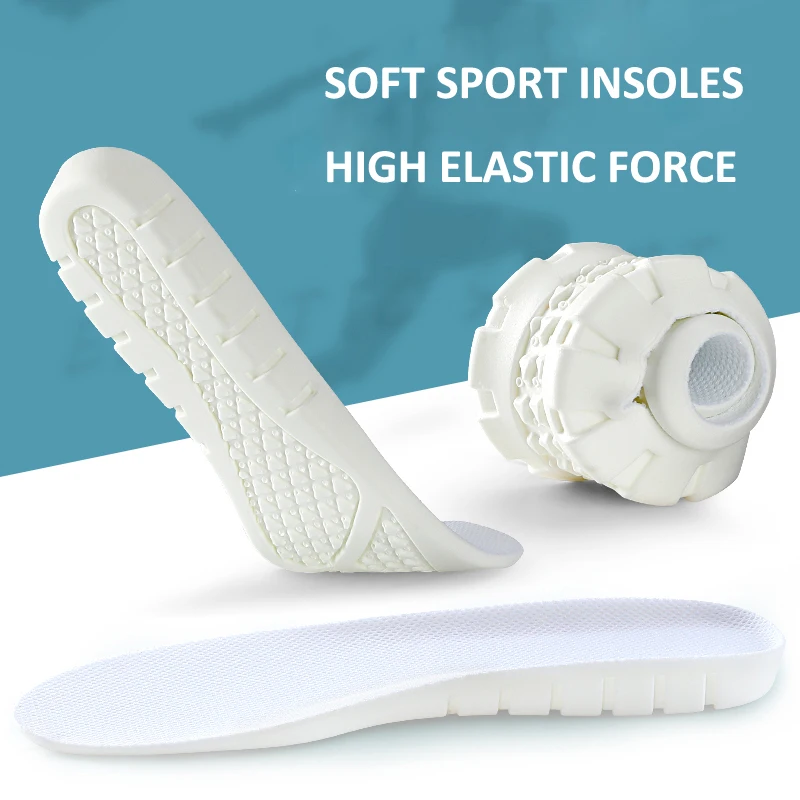 

Soft High Elastic Sports Insoles Shock Absorption Breathable Shoe Pad Men Women Running Light Weight Insole