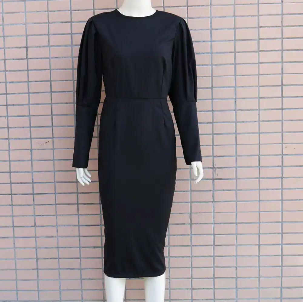 vestido manga longa costas aberta