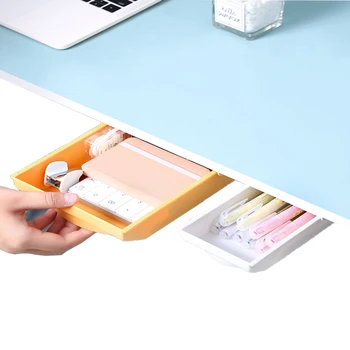 

Under The Table Storage Box Self Stick Pencil Tray Desk Table Storage Drawer Organizer Box Adjustable Sundries Finishing Rack