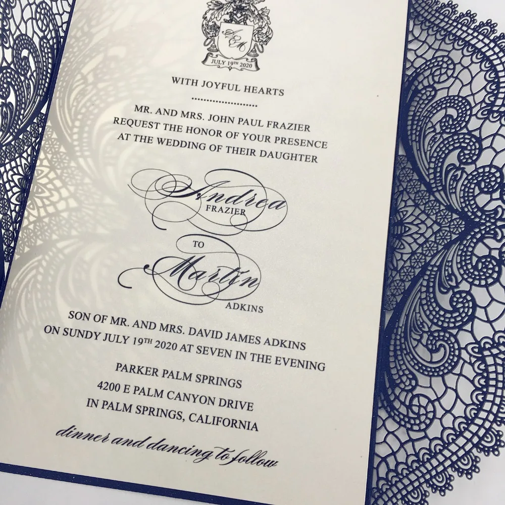 Navy Blue Invitations