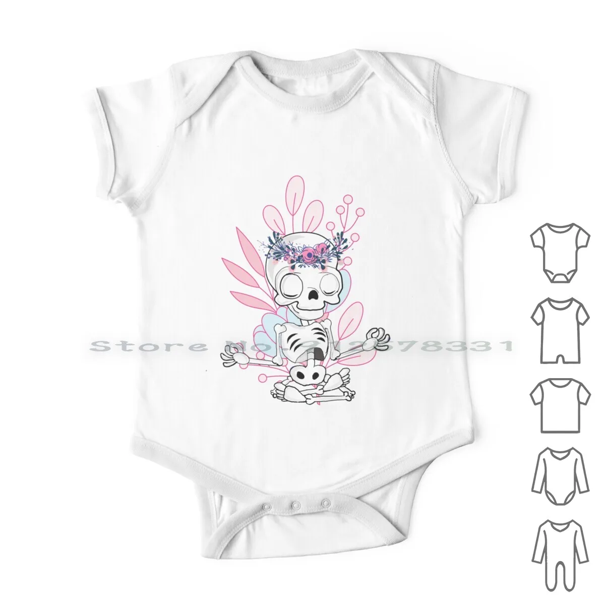 

Skeleton Doing Yoga-Love Yoga-Skeleton On Zen-Relax Yoga Skeleton-Halloween Yoga Newborn Baby Clothes Rompers Cotton Jumpsuits