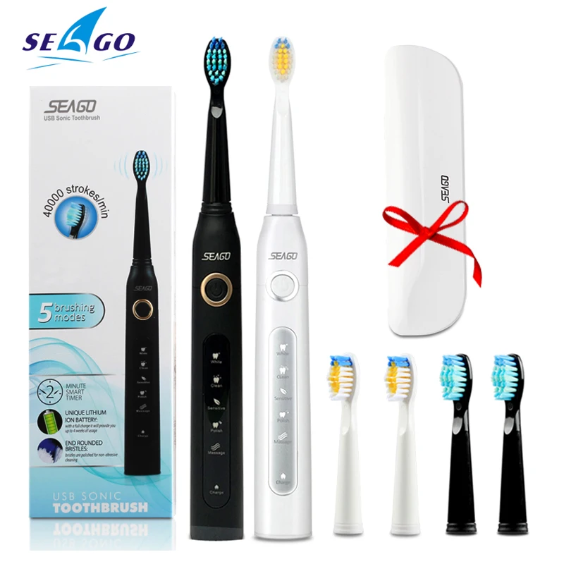 Seago SG507B Electric Toothbrushes Sonic Automatic Adult Timer Brush USB Rechargeable Electric Tooth Brush Waterproof Gift Box Seago SG507B Electric Toothbrushes Sonic Automatic Adult Timer Brush USB Rechargeable Electric Tooth Brush Waterproof Gift Box