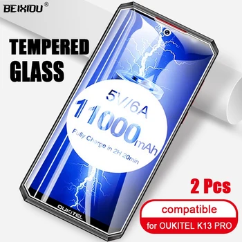 Перейти на Алиэкспресс и купить 2 шт Полное закаленное стекло для OUKITEL K13 PRO защита экрана 2.5D 9h закаленное стекло для OUKITEL K13 профессиональная защитная пленка