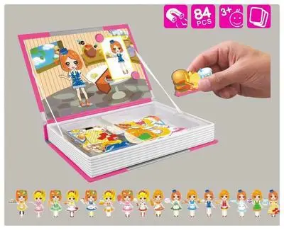Детский Diy магнетизм фигуры из мозаики 3D детские Tangram головоломки мультфильм образовательная игрушка детский подарок динозавр животное - Цвет: 8726-7