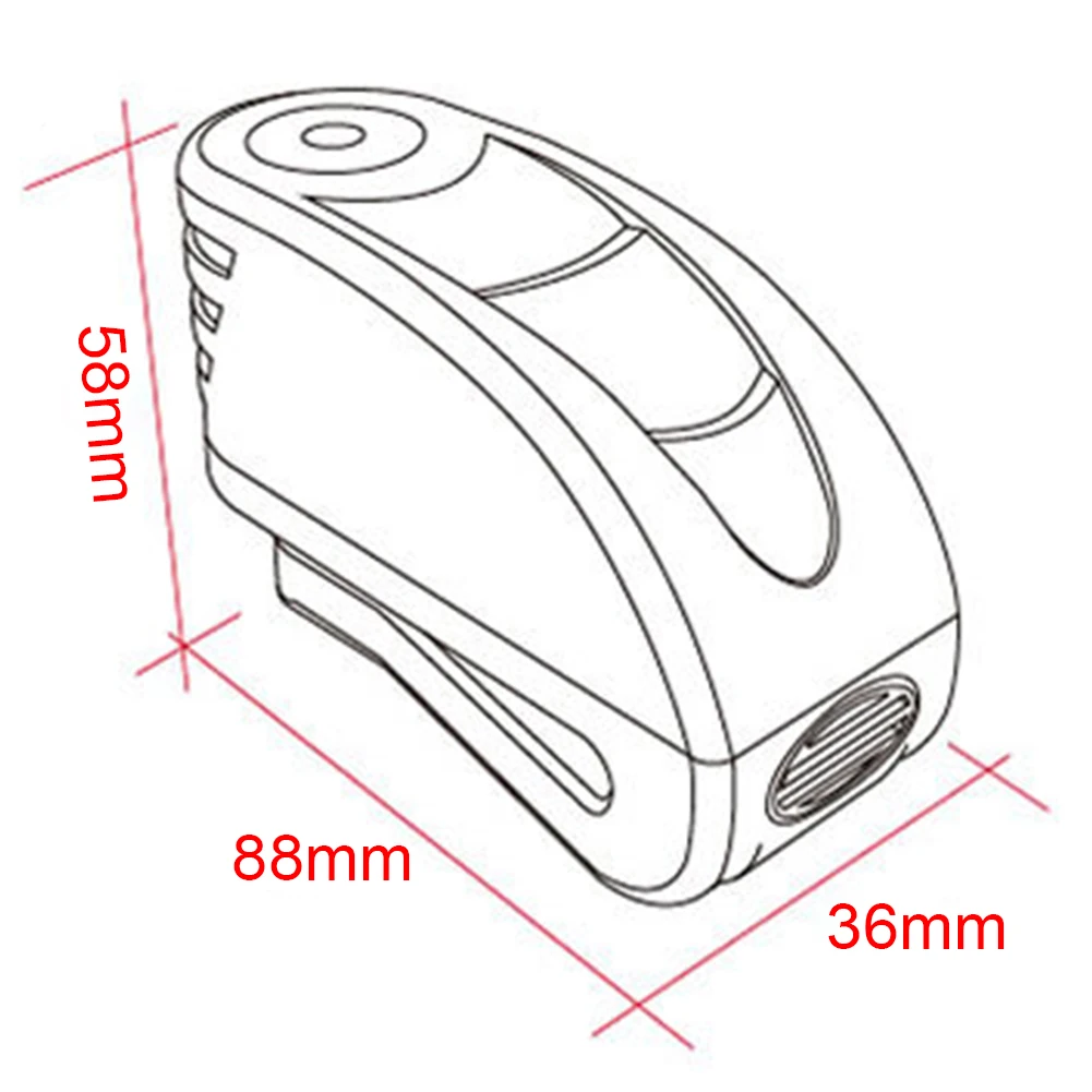 Мотоциклетный велосипедный дисковый замок, Противоугонный замок, сплав, для путешествий, 120 дБ, 3 ключа, сигнализация, универсальный, безопасность, водонепроницаемый Предупреждение