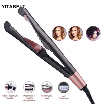 

Twisted straight dual-purpose rotating electric splint curling machine straightener