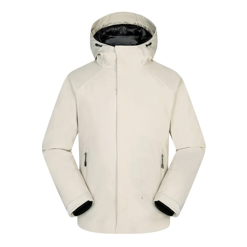 Новое поступление, мужская куртка на утином пуху, осенне-зимнее теплое пальто с капюшоном, Мужская Сверхлегкая куртка на утином пуху, ветрозащитная парка 9192