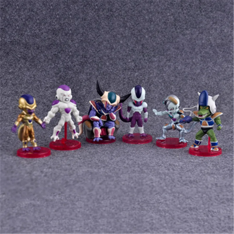 AnimeDB Z 3rd generation 8-10CM PVC Action Golden Frieza White Model Figure Toys Doll Gifts 6pcs/lot | Игрушки и хобби