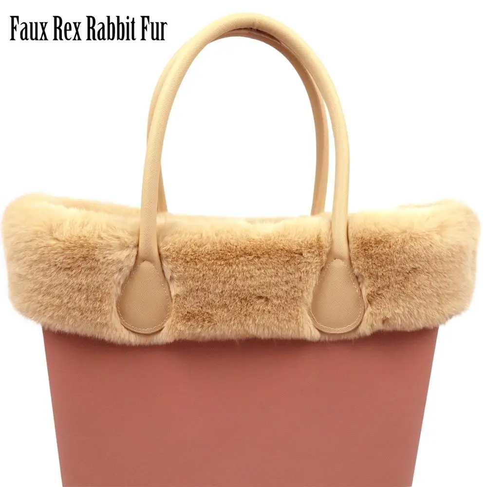 

2020 New 8 Colors Faux Rex Rabbit Fur Plush Trim for O BAG Thermal Plush Decoration Fit for Classic Big Mini Obag For Winter