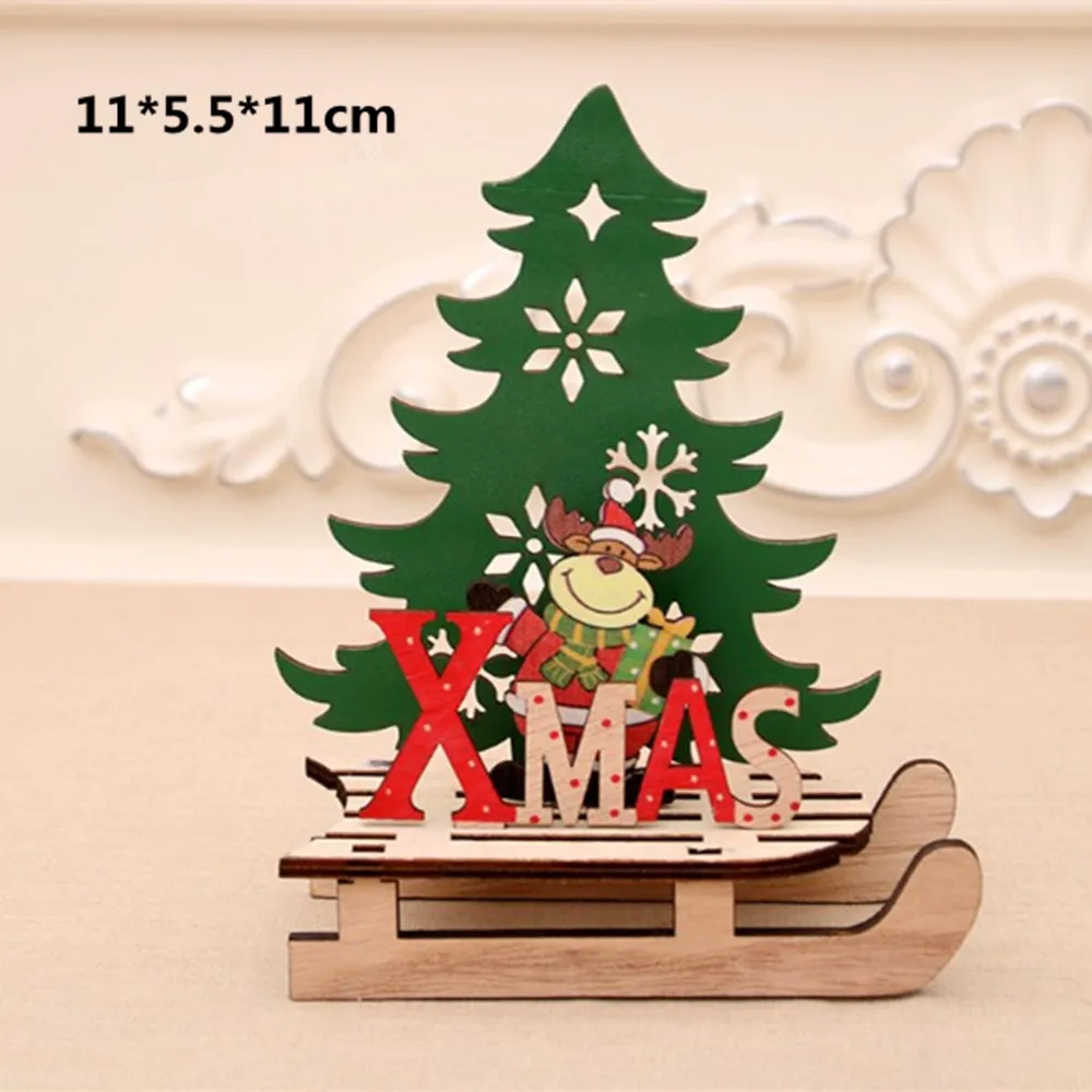 1pc deer Navidad, Деревянные Подсвечники, подсвечники, фонарь, винтажные рождественские украшения для дома, новогодние вечерние украшения, подарки - Цвет: 1pc deer
