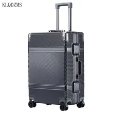 KLQDZMS 2" 24 дюймов Алюминиевая Рама чемодан на колёсиках для мужчин и женщин чемодан на колесиках для путешествий