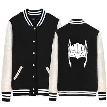 

Thor Helmet Loki Helmet Lokis Army Woman jacket Girl Coat Single breasted Baseball Fleece Autumn Winter Couple Clothes ZIIART
