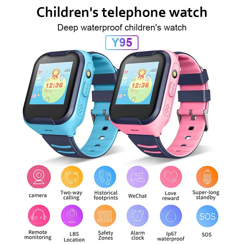 

Waterproof Kids Smart Watch SOS Antil-lost Smartwatch Baby 4G Total Netcom Clock Call Watch Location Tracker Smart Watch