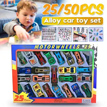 

50pcs Kid Mini Toy Car Set Car Garage Toy 1:50 Diecast Alloy Metal Racing Car Model Boy Children Christmas Birthday Gift