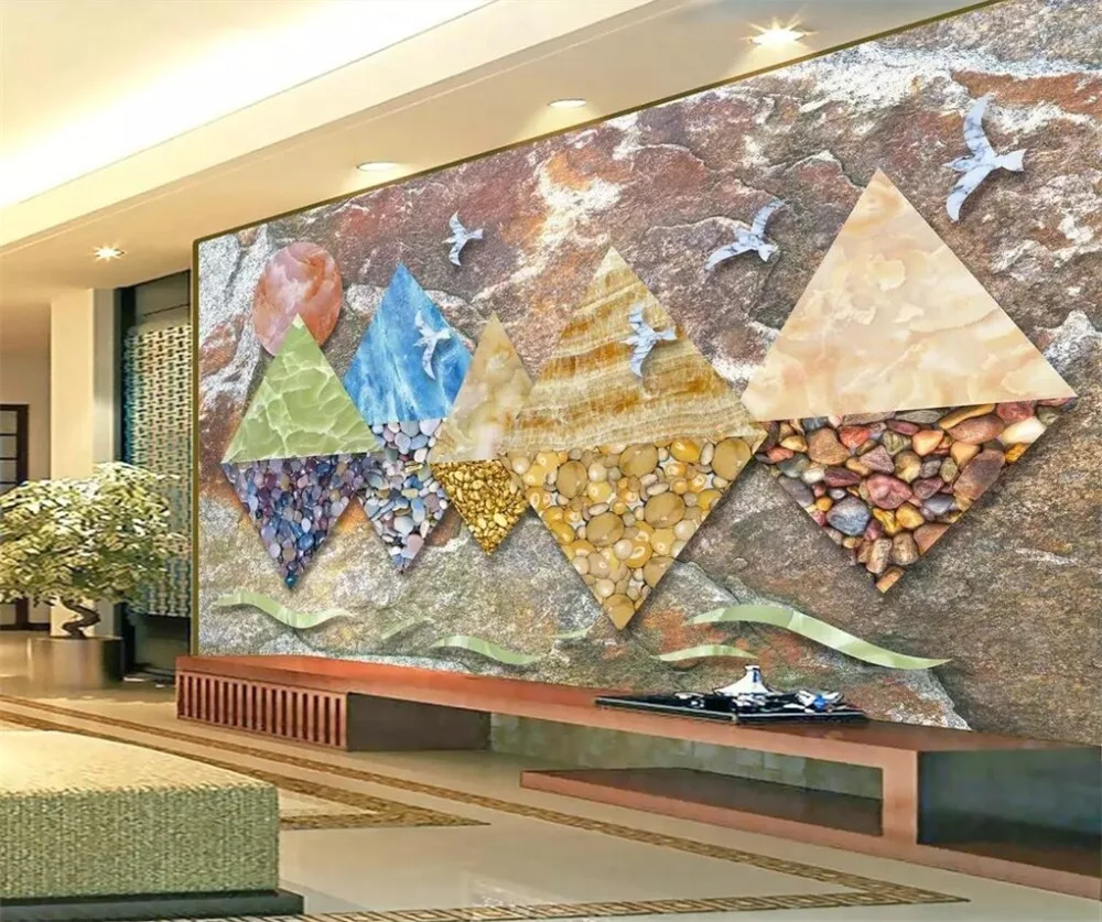 

Drop Shipping Custom Wallpaper 3D Photo Mural Original Creative Marble Landscape Abstract Wall Papel De Parede Wallpaper